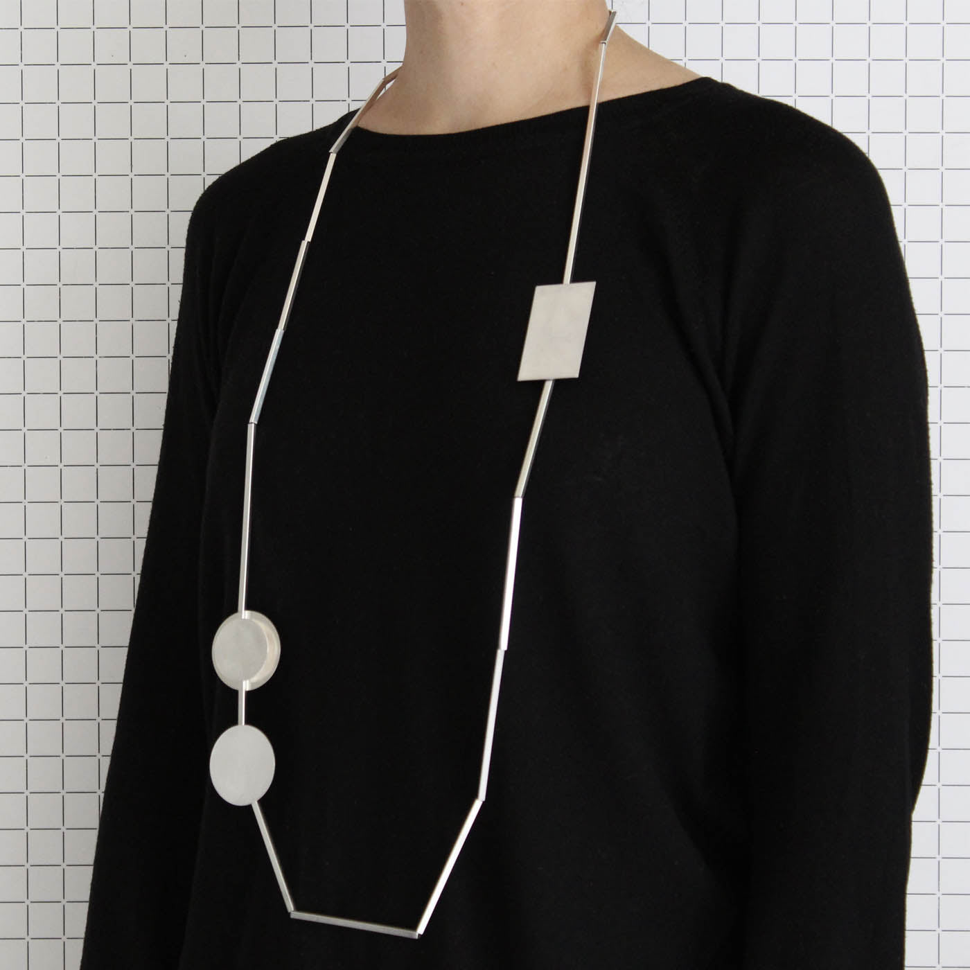 Silver Shapes Necklace in Sterling Silver